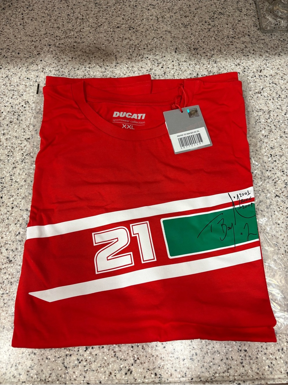 Ducati Corse T-Shirt Panigale V2 Bayliss Edition T-Shirt Limited Red New